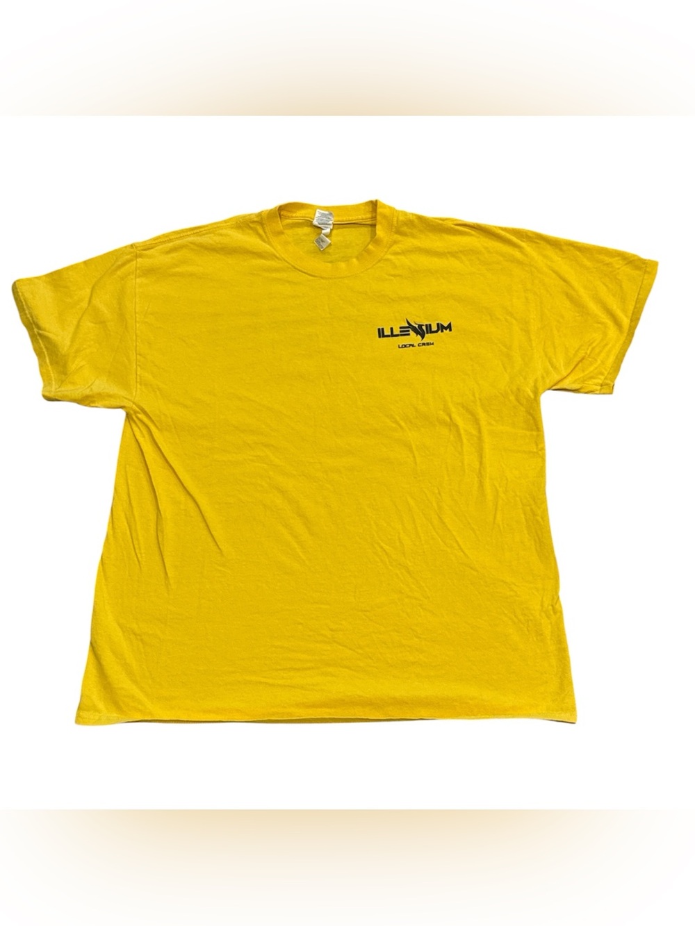 Illenium Ascend Tour Crew Yellow Short Sleeve T Shirt Mens XL EDM DJ Electronic